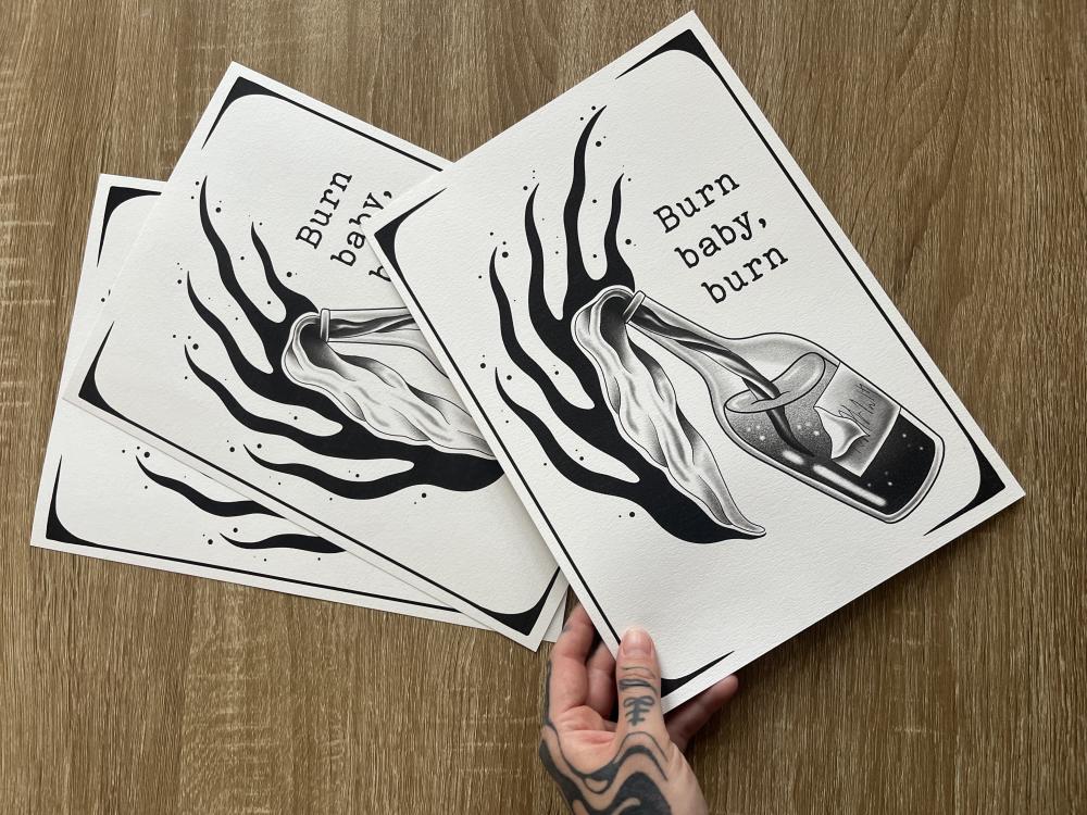 Print « Burn, baby burn » Burn 